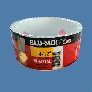 BLU-MOL 4-1/2" BI-METAL HOLE SAW FOR CUTTING WOOD, PLASTIC, & METALS